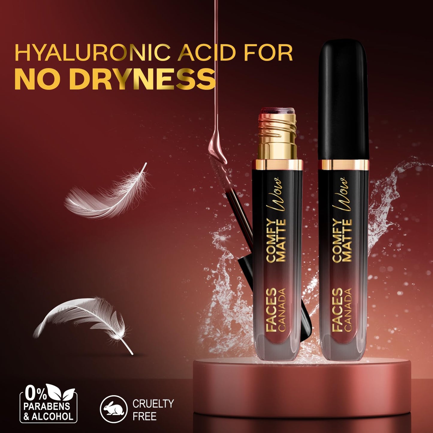 FACES CANADA Comfy Matte Wow Liquid Lipstick - Cocoa Crush 07 (Brown) 3.8ml | One Swipe Application | Highly Pigmented | Comfortable Wear | Glides Smoothly | Long Lasting | Transferproof