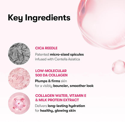 VT COSMETICS Collagen Reedle Shot 100 – Korean Skincare Micro-Spicule Ampoule with Collagen for Hydration Support, Skin Elasticity Care, Smooth Texture and Lightweight Absorbing Serum | 50ml