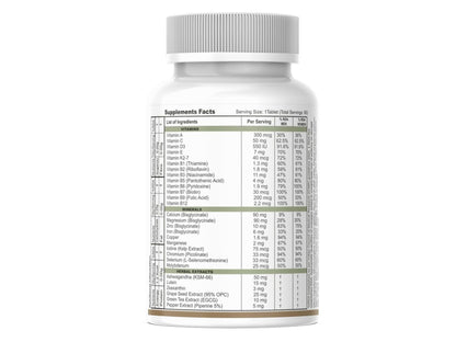 ZEOWELL Chewable Multivitamin Tablets for Men & Women | With Zinc, Magnesium, Vitamin B12, C, D3, Lutein, Zeaxanthin & Ashwagandha | Energy, Immunity & Eye Health | Sugar-Free - 60 Tablets (by LeeWell)