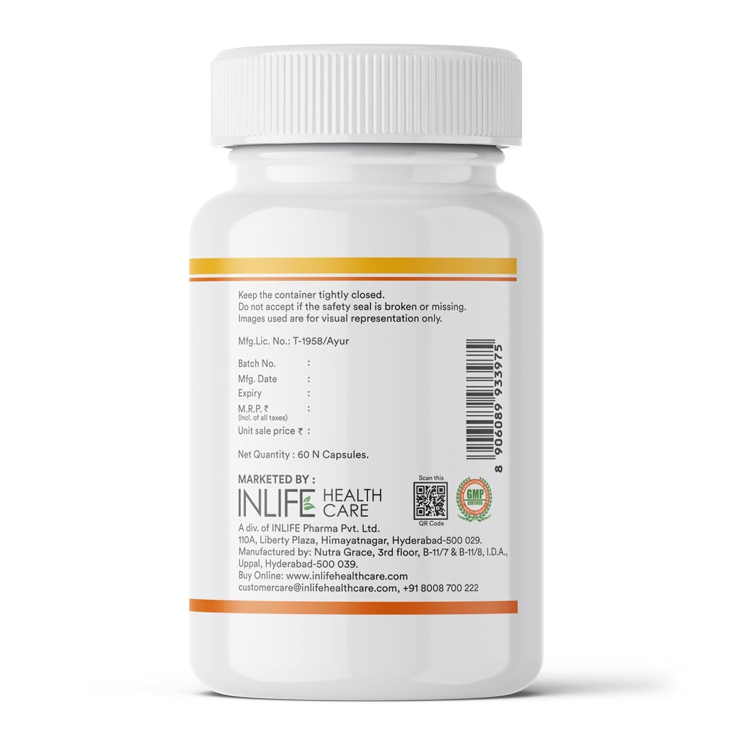 INLIFE Pumpkin Seed Oil Capsules | Extra Virgin Cold Pressed Pure Oil | Plant-Based Phytosterols | Prostate Health Support & Immunity | 60 Vegetarian Capsules