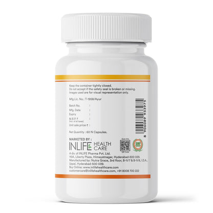 INLIFE Pumpkin Seed Oil Capsules | Extra Virgin Cold Pressed Pure Oil | Plant-Based Phytosterols | Prostate Health Support & Immunity | 60 Vegetarian Capsules