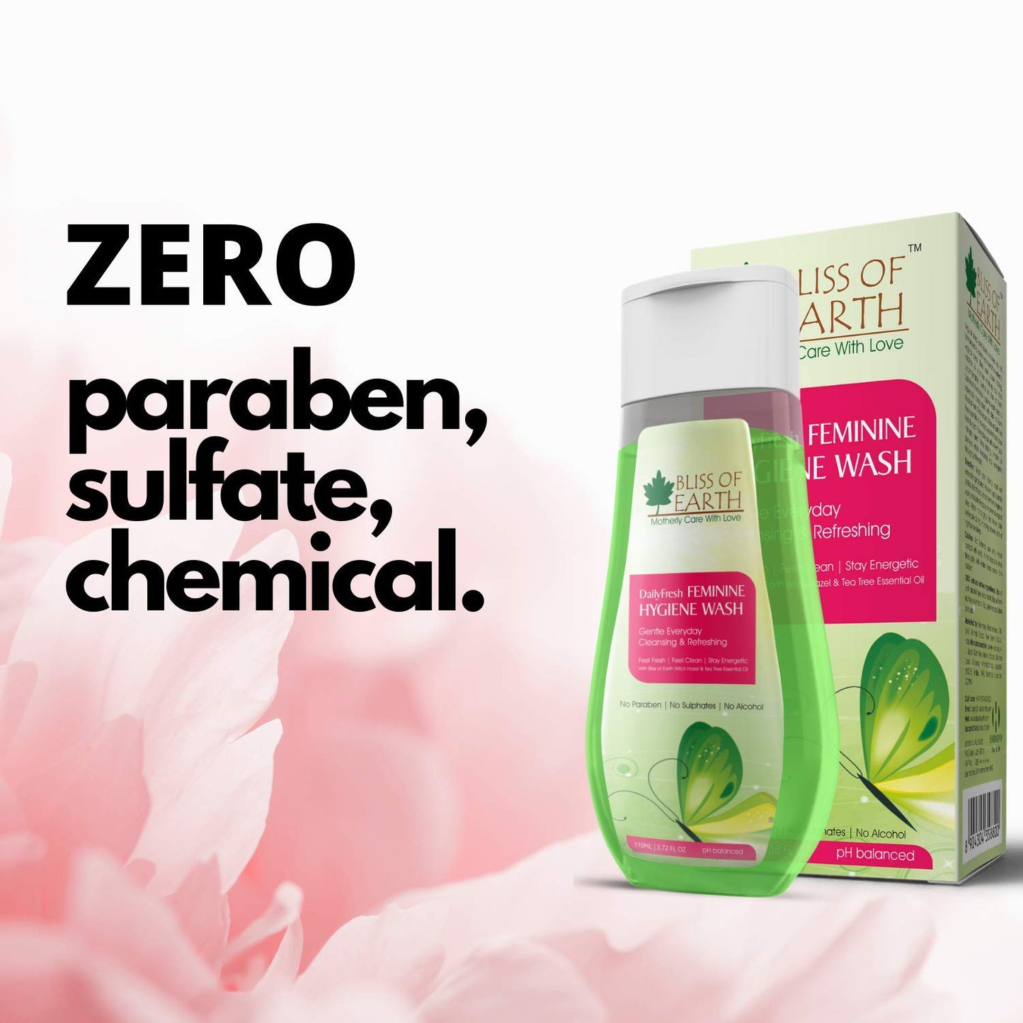 Bliss of Earth® DailyFresh Feminine Hygiene Wash | 100ML | Enriched With Bliss of Earth Alcohol Free Witch Hazel & Australian Tea Tree Essential Oil | Great For Daily Intimate Care