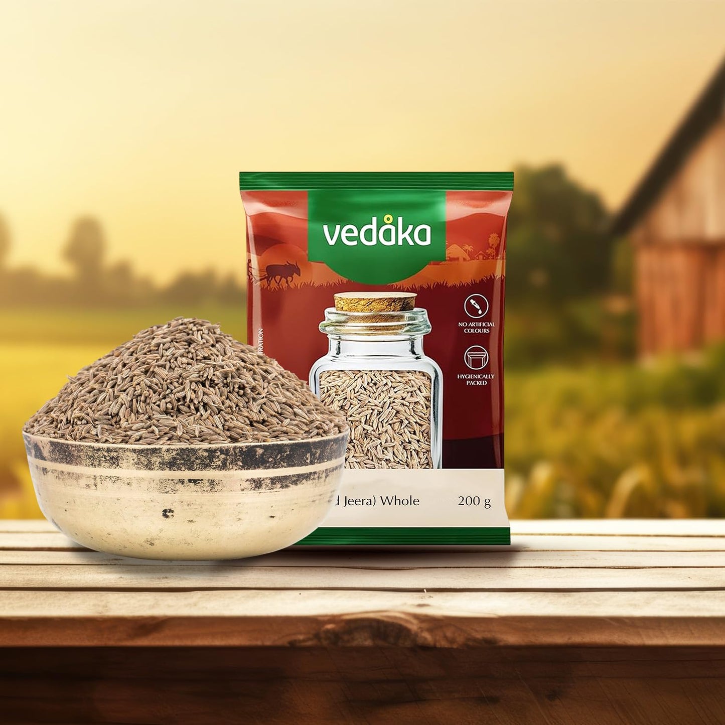 Vedaka Cumin (Safed Zeera) whole, 200 g