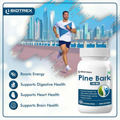 Biotrex Pine Bark 100mg A Powerfull Antioxidant Supplement - 60 Capsules