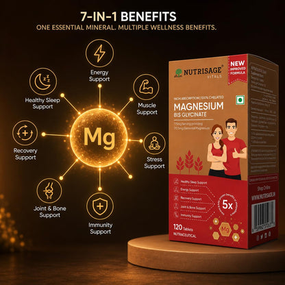 Magnesium Bisglycinate 775 mg per Tablet | Provides 170.5 mg Elemental Magnesium | 100% Chelated High Absorption | Sleep, Muscle Recovery, Stress, Bone & Nerve Support | 120 Tablets