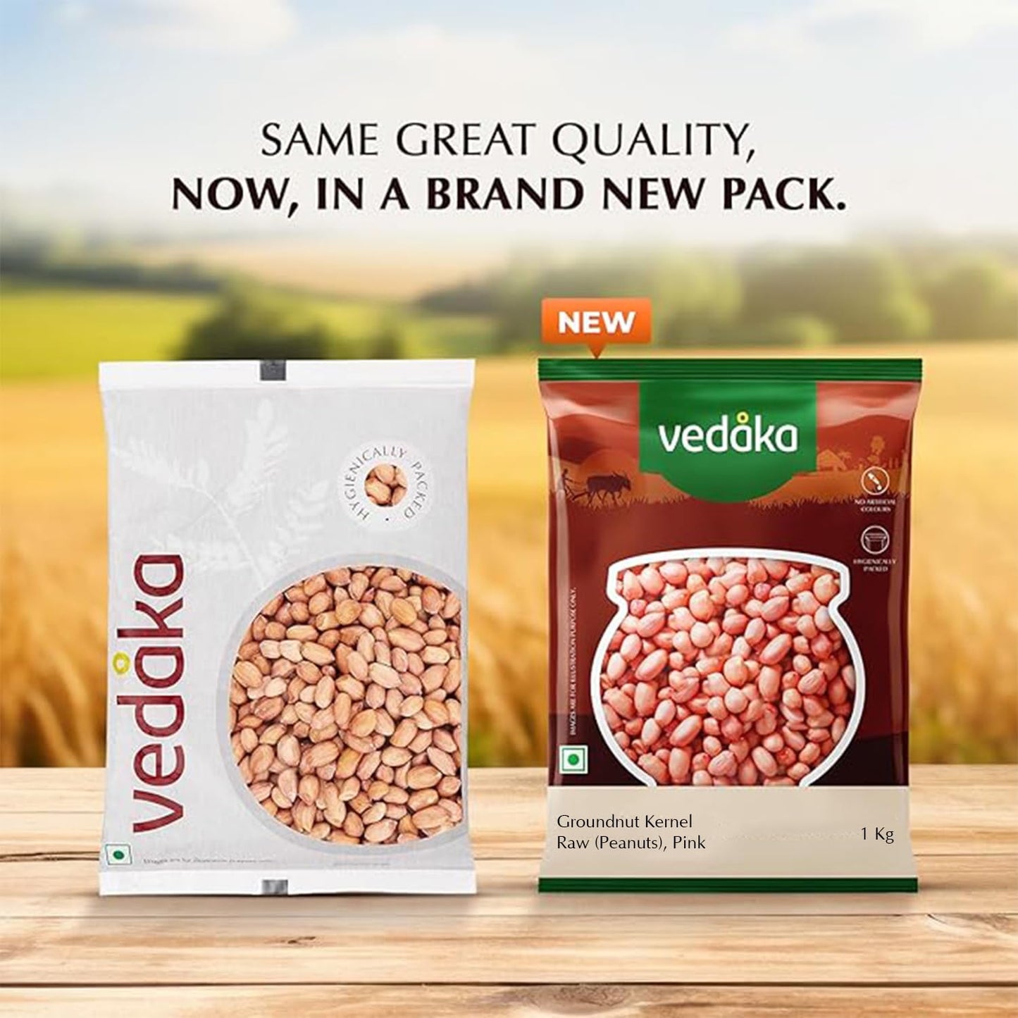 Vedaka Raw Peanuts, Pink, 1kg
