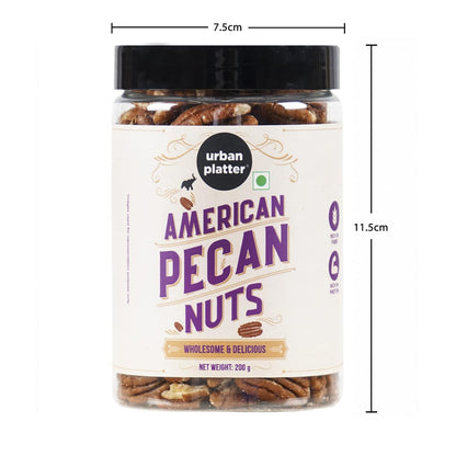 Urban Platter American Pecan Nuts, (Rich in fibre & Healthy Fats | Antioxidant-Rich | Ideal for Snacking & Baking | Halves)
