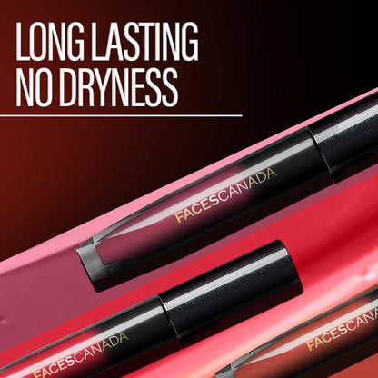 FACESCANADA Comfy Silk Liquid Lipstick - Lunar Brown 11, 3Ml | Satin Matte HD Finish | Luxe Comfort | Longlasting | No Dryness | Smooth Texture | Mulberry Oil & Shea Butter For Plump Hydrated Lips