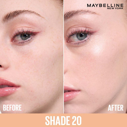 Maybelline, Fit Me, BB Cream, Glow BB Cream, SPF 50, Niacinamide, Hyaluronic Acid, Dewy Finish, Hydrating, Moisturizing, Normal Skin, Dry Skin, Face Makeup, Light Coverage, Shade 20, Adult, Tube Packaging, Glow Makeup, Daily Wear
