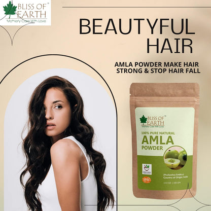 Bliss of Earth Amla Reetha Shikakai Bhringraj Hibiscus Powder – Natural Hair Growth & Hair Mask – 100gm Each, Pack of 5