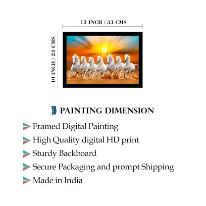 Running Seven Horses Painting