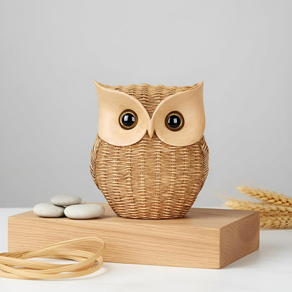 Modern Classy Lucky Owl Resin Art Figurine | Beautiful Home Decor (Brown, Pack of 1)