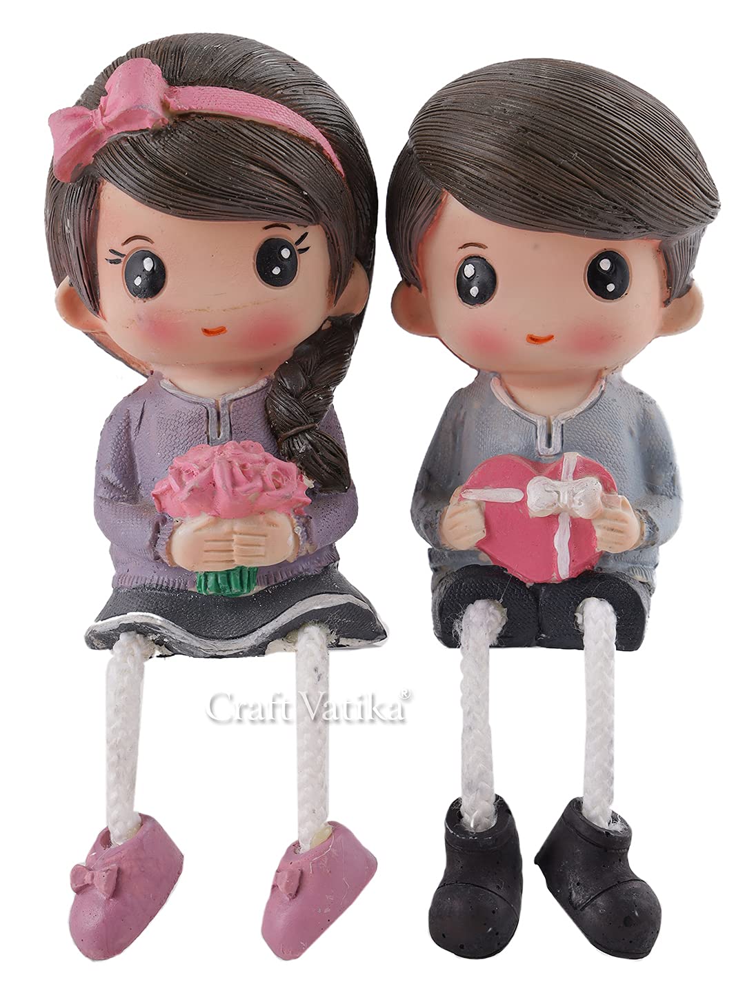 Romantic Love Couple Miniature Statue Showpiece for Gift Husband Wife Girlfriend Boyfriend Girls Boys Home Decor Items