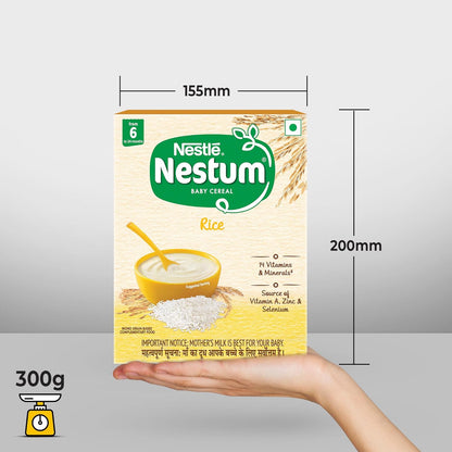 Nestum Baby Cereal – From 6 to 24 Months, Rice, 300g/325g, Bag-in-Box Pack (weight may vary)