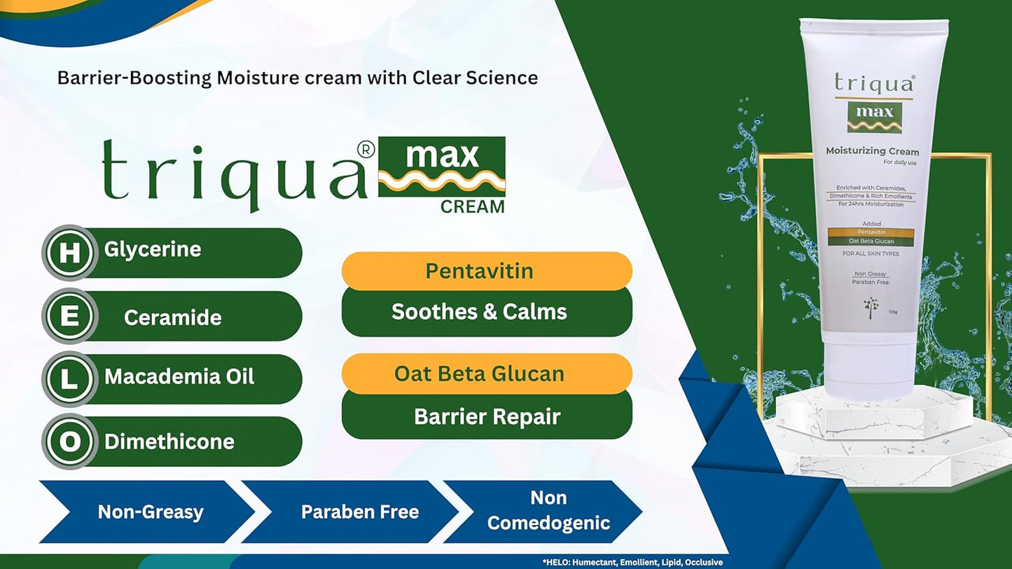 Triqua Max Moisturizing Cream, For Daily Use (100gm)