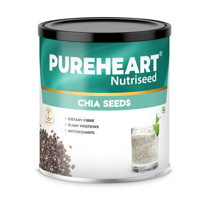 Pureheart Raw Chia Seeds 80 gm| Chia Seeds for Weight Management | Rich in Calcium, Protein, Fiber, Omega-3 and Antioxidant | Seeds for Eating | Diet Snack | Naturally Sourced