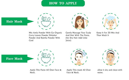 Go Organic Curry Leaves Powder Curry Leaves To Grow Long, Strong And Shiny Hair (200 Grm)