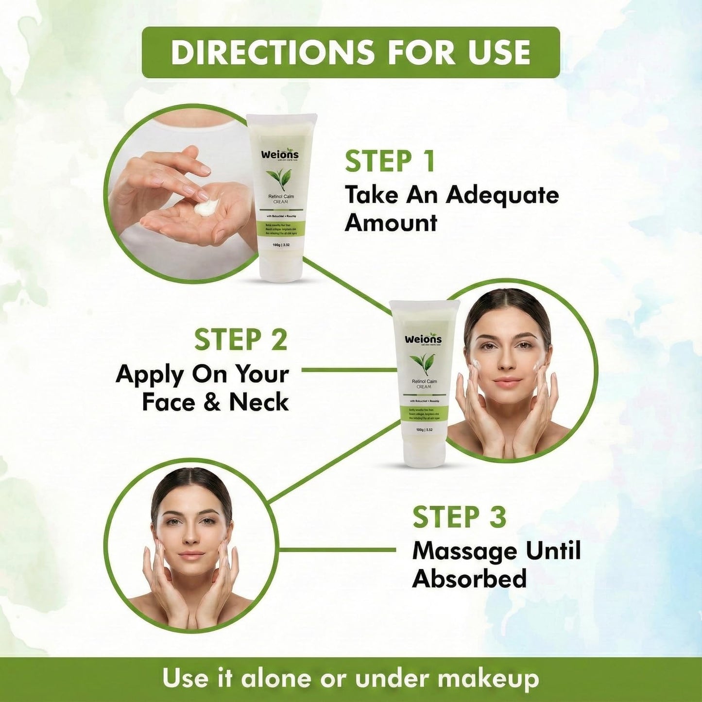 Retinol Calm Cream with Bakuchiol and Rosehip, Anti-Ageing Night Treatment, 100g