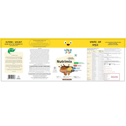 Little Joys Chocolate Nutrimix 13+ (350g) | Naturally Sweetened with Dates & Jaggery | With 23 Essential Vitamins & Minerals | 12g Protein per Serving | Supports Healthy Growth & Boosts Immunity| Chocolate Flavour Nutrition Drink Powder