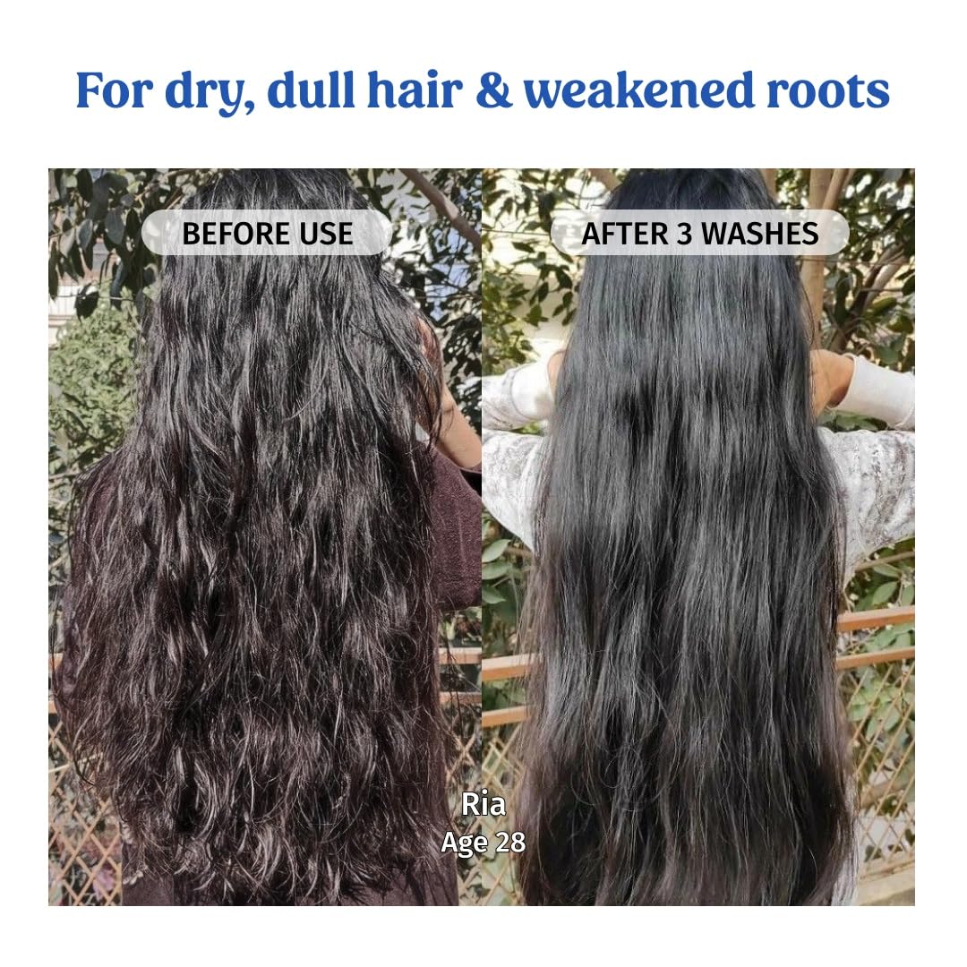 Vilvah Goat Milk Shampoo | with Ceramides for Dry & Frizzy Hair | Nourishing Natural Shampoo that Strengthens, Smoothens & Adds Shine | Sulphate-Free Hair Cleanser for Men & Women | 500ml