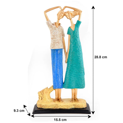 Graceful Dancing Couple Figurine | Resin Home Decor Accent | Unique Art Piece for Living Room, Dining Room, or Entryway | Elegant and Dynamic Design | Perfect Wedding