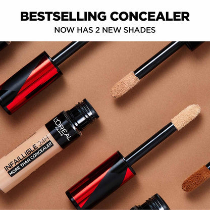 L'Oreal Paris Full Coverage Concealer, High Cover, Waterproof Formula, Long-lasting, For Undereye Circles and Blemishes, For Highlighting and Contouring, Infallible, Shade: 317, 10g