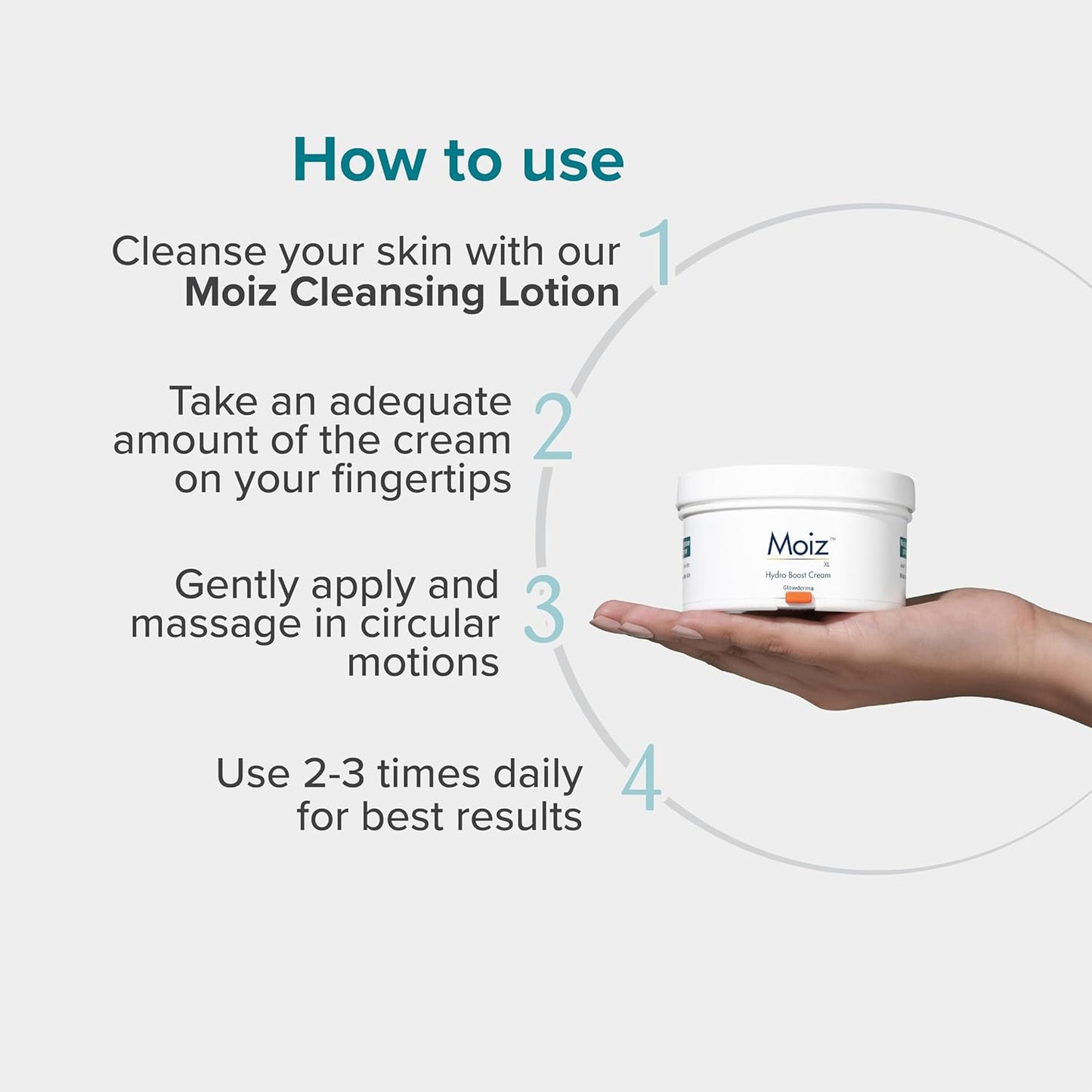 Moiz XL Hydro Boost Face & Body Cream | For Dry to Very Dry Skin | Formulated with 13 Moisturizers | Paraben Free & Cruelty-Free - 200gm