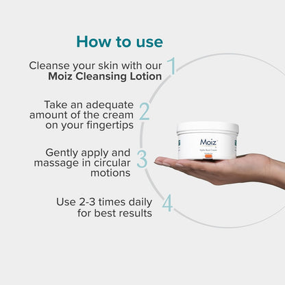 Moiz XL Hydro Boost Face & Body Cream | For Dry to Very Dry Skin | Formulated with 13 Moisturizers | Paraben Free & Cruelty-Free - 200gm