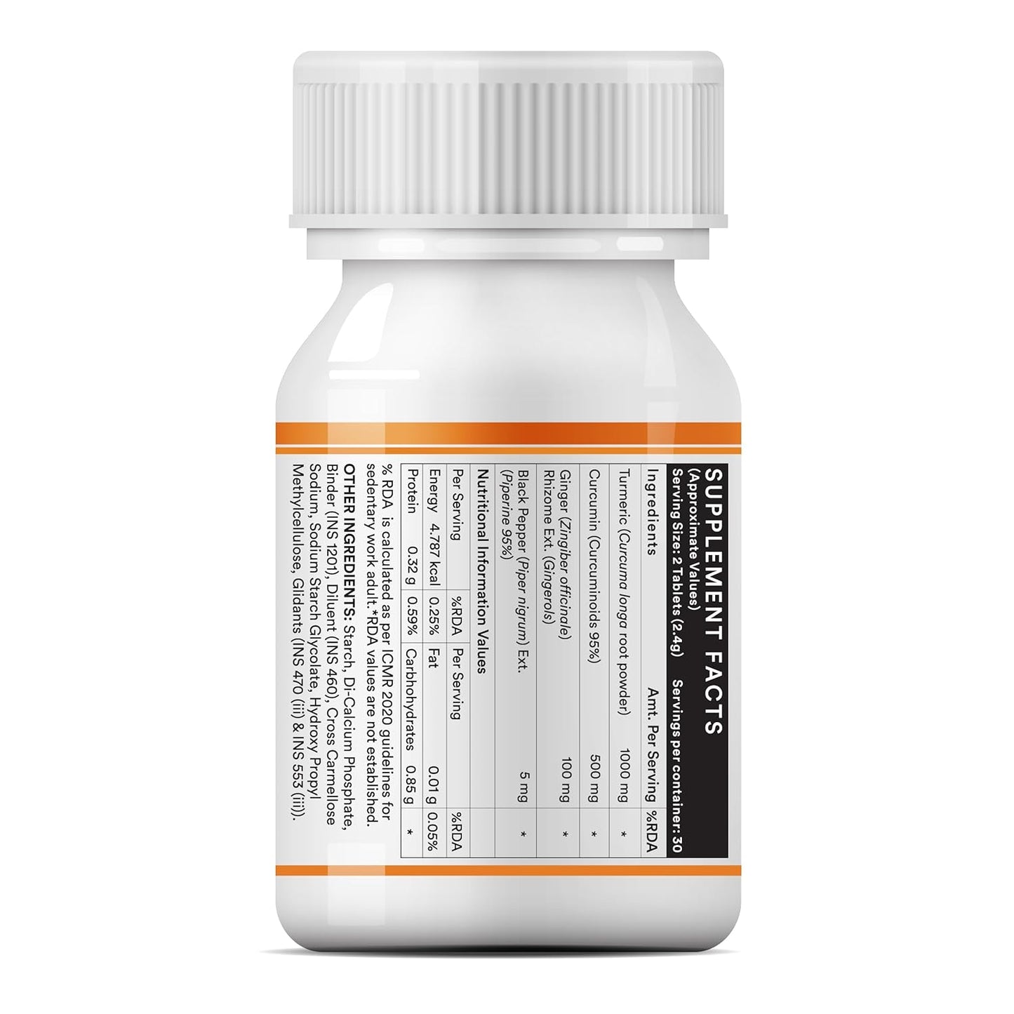 INLIFE Curcumin Tablets with Piperine | 95% Curcuminoids with Curcuma Longa Root Powder | Antioxidant & Anti-inflammatory | Turmeric & Ginger Extract, 1605mg - 60 Tablets (Pack of 1)