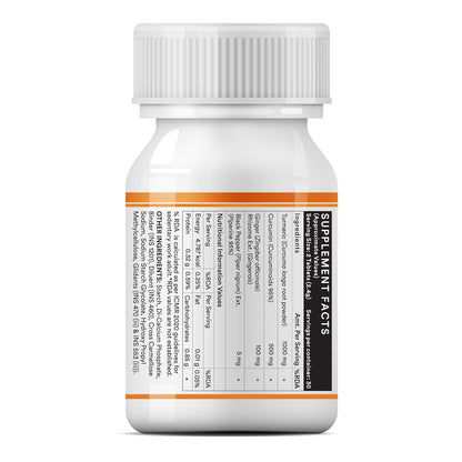 INLIFE Curcumin Tablets with Piperine | 95% Curcuminoids with Curcuma Longa Root Powder | Antioxidant & Anti-inflammatory | Turmeric & Ginger Extract, 1605mg - 60 Tablets (Pack of 1)