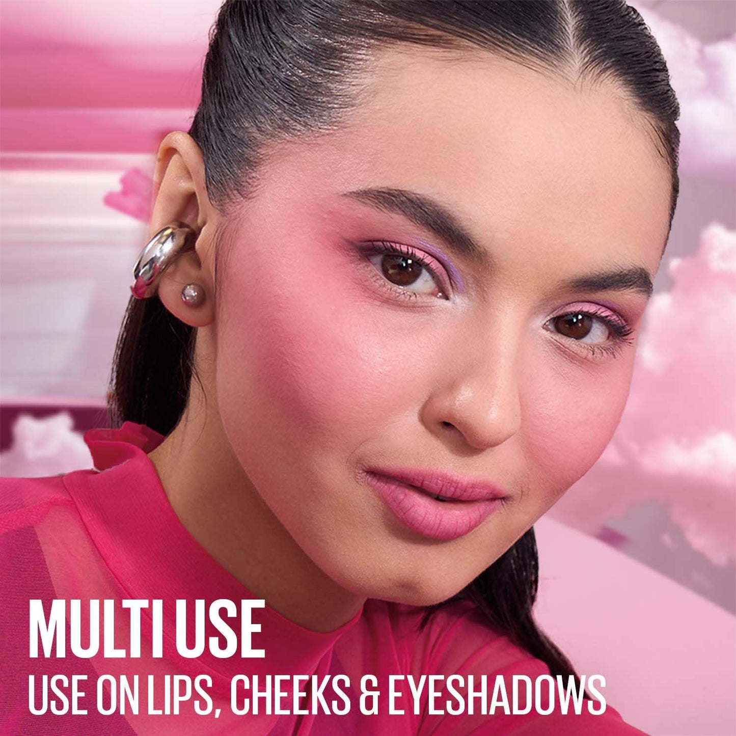 Maybelline Cloudtopia Cheek & Lip Mousse Blush | Lightweight, Pigmented Mousse in Enchanted Mauve, 5g