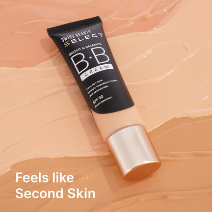 SWISS BEAUTY Select Bright&Balance Multifunctional Luminous Medium Coverage Bb Cream With Spf 30 Protects, Hydrates And Covers Infused With Niacinamide, Wheat Germ Oil Shade-That's Fair, 30G|1 Count