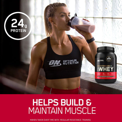Optimum Nutrition (ON) Gold Standard 100% Whey Protein Powder - 1 lb , Primary Source Isolate