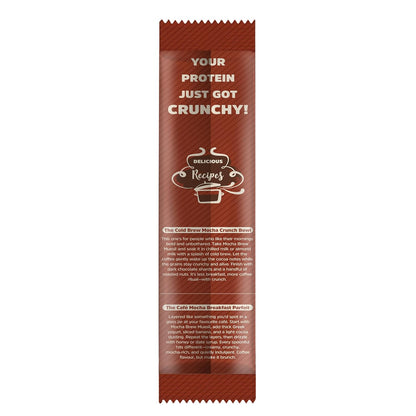MuscleBlaze High Protein Muesli, Blue Tokai Mocha Brew| 24g Protein | With Raisins, Almonds & Super Seeds, High Protein Breakfast Cereals