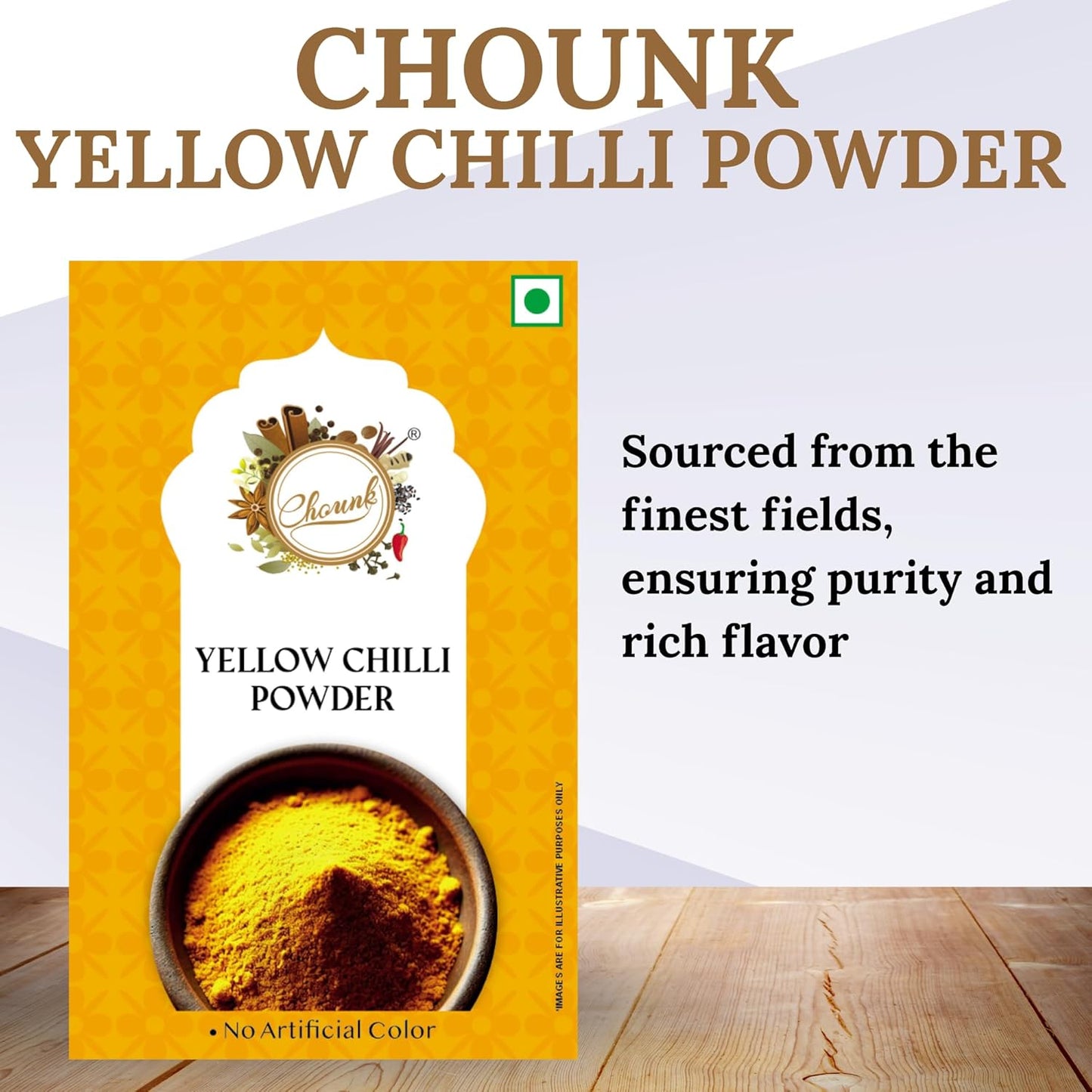 Chounk Yellow Mirch Powder | Pure and Natural Peeli Mirchs Powder | Pili Mirch Masala with No Artificial Colors and No Preservatives Chilli Powder 100g