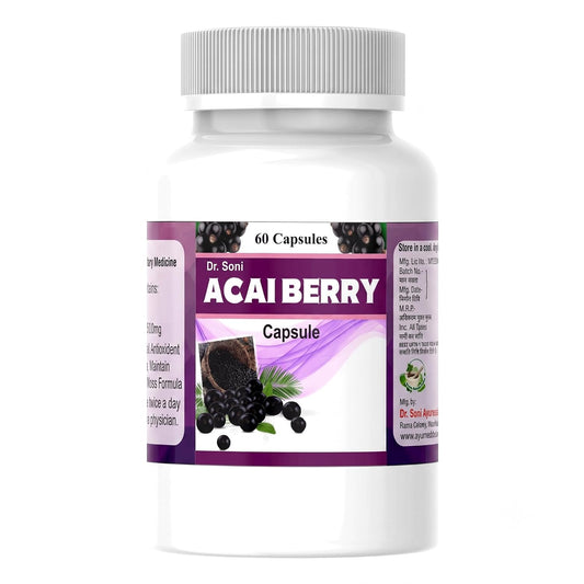 Acai Berry Extract Capsules, Herbal Dietary Supplement for Daily Wellness, Antioxidant Support Formula, Convenient Capsule Format