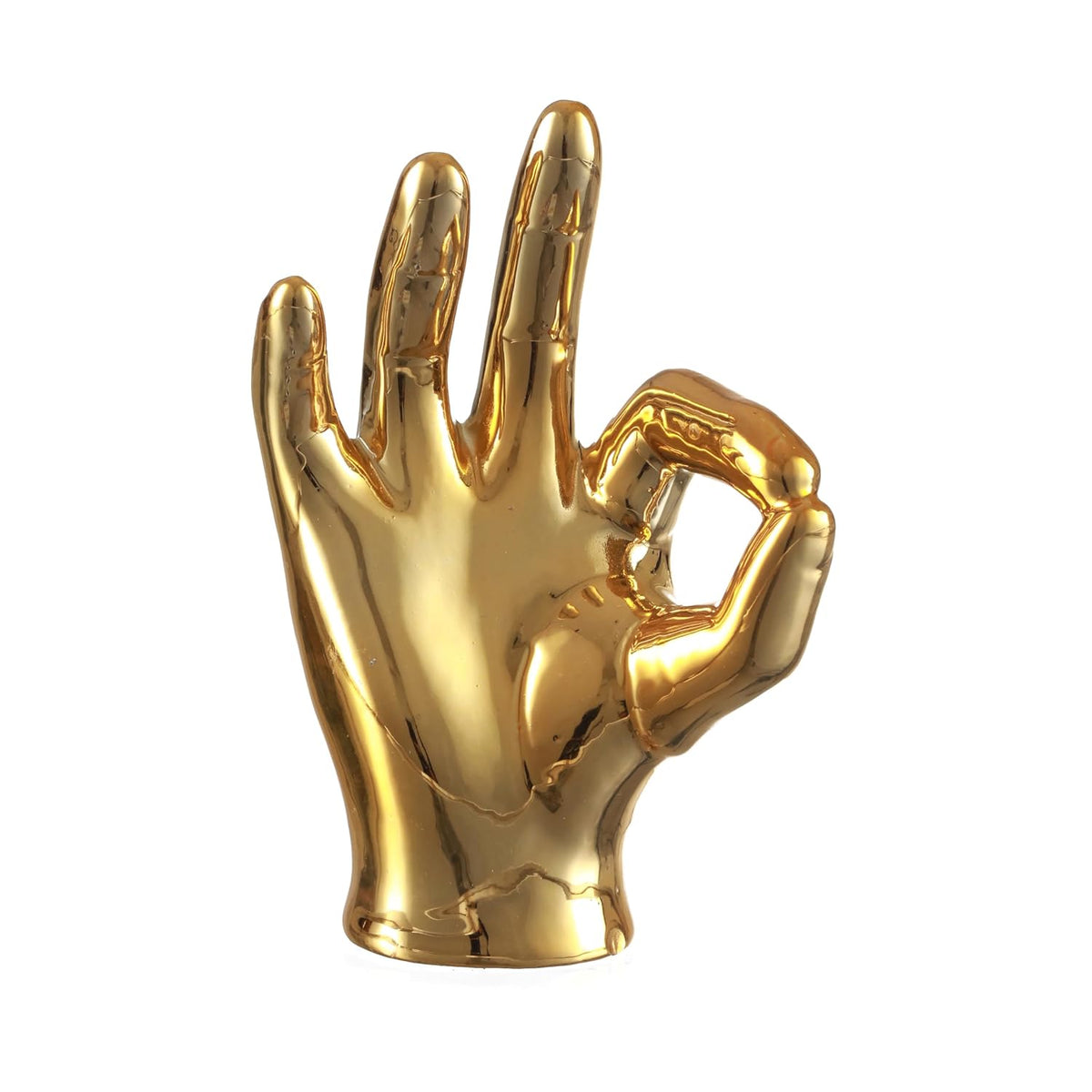 Set Of 3 Hand Sign Fantasy Showpiece Statue Collectible Figurines(Multi,Ceramic)Decorative Items For Home Decor Living Room Bedroom Wall Shelf Office Table Top Decoration Gifting