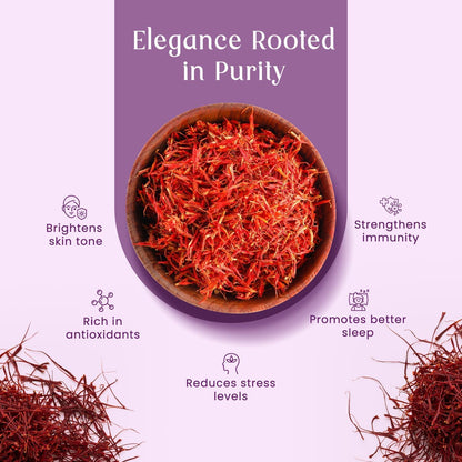 Herbal Max Original Kashmiri Kesar Saffron – 1gm | A+++ Grade Mongra Kesar | Pure & Natural Zafran Leaves | Ideal for Cooking, Sweets, Beverages & Personal Use