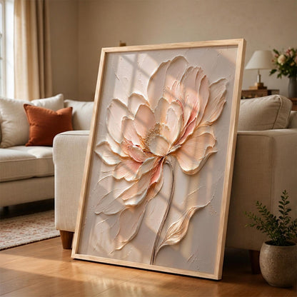 Floral Art Home Decoration Painting | Floral Painting With Frame For Living Room Bed Room Hotel Wall Decor Digital Reprint (14X20 inch)