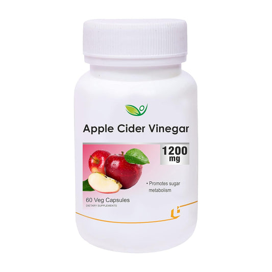 Biotrex Apple Cider Vinegar Capsules 1200mg – Organic Supplement for Weight Management, Detox & Digestive Support – Apple Cider Vinegar Capsule for Wellness – 60 Apple Vinegar Capsules