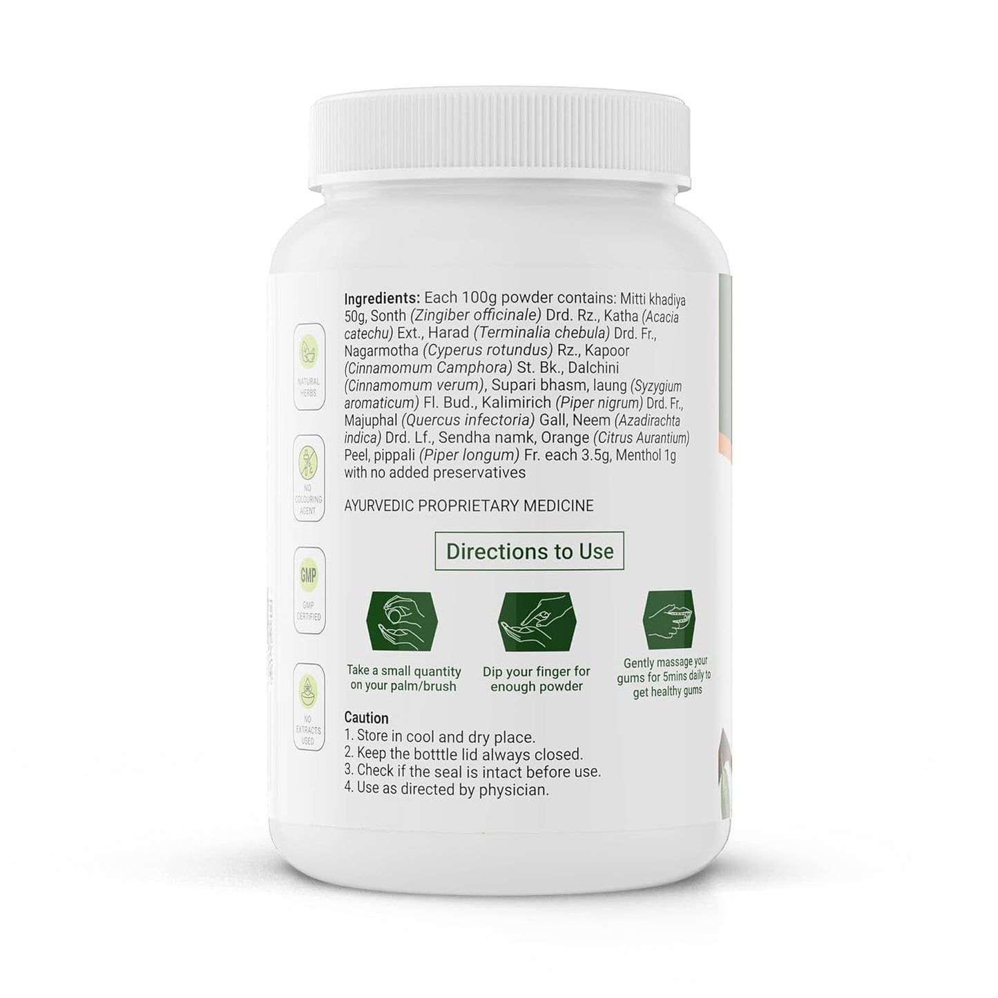 Krishna’s Dantoshad Ayurvedic Tooth Powder With Goodness of 15 Herbs for Strengthens Teeth, Tightens Gum & Maintain Fresh Breath - 100 gm (Pack of 1)