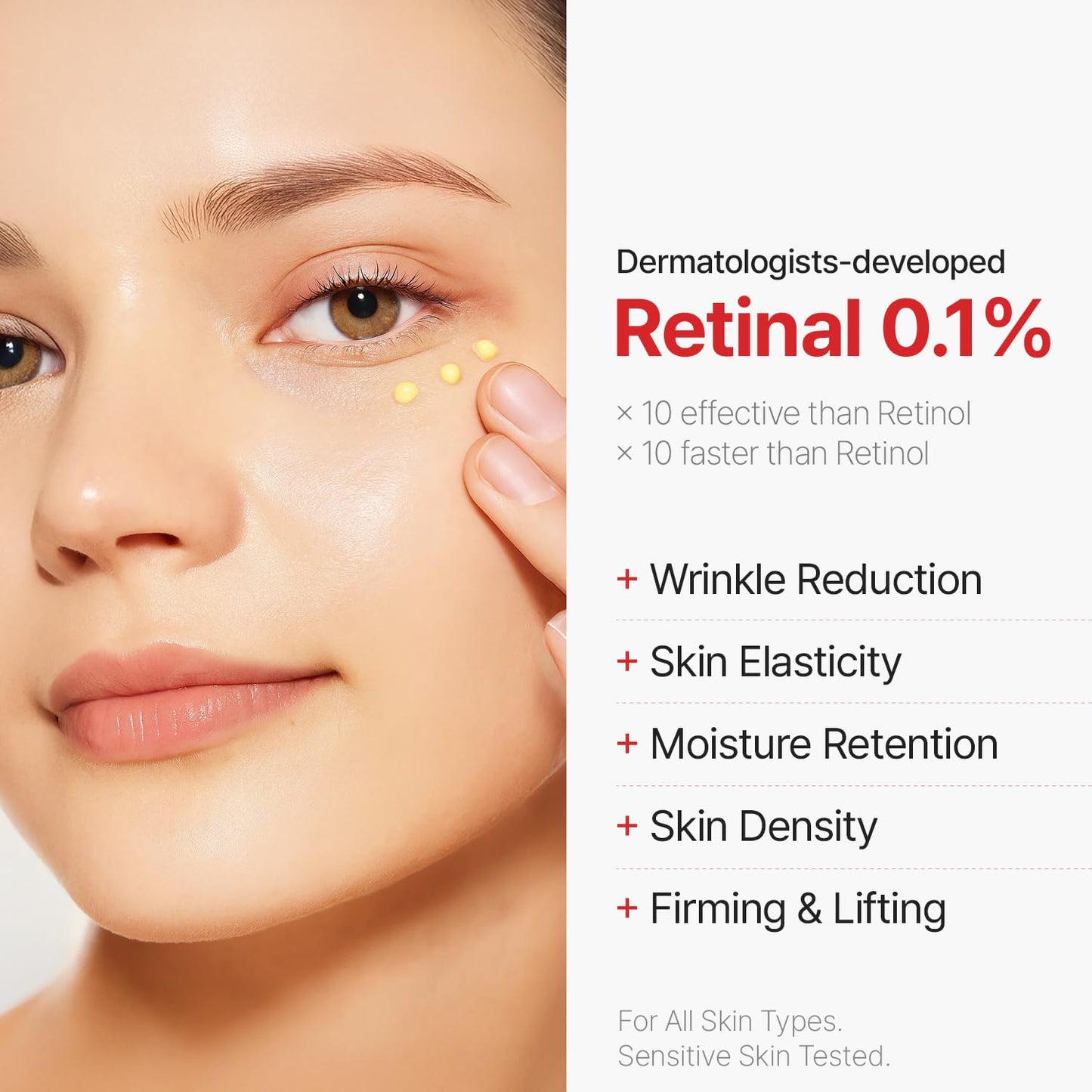 Dr.Different VITALIFT-A Forte - Retinal Intensive Anti-Aging Night Cream for Lifting & Firming-Anti-Wrinkle - Reduce Wrinkles & Fine Lines 0.7oz.