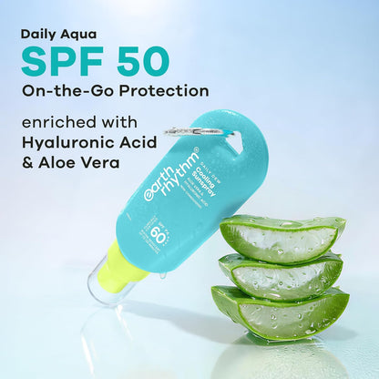 Earth Rhythm Daily Dew Cooling Sunspray SPF 60 PA++++ with Hyaluronic Acid & Aloe Vera, In Vivo Tested Sunscreen