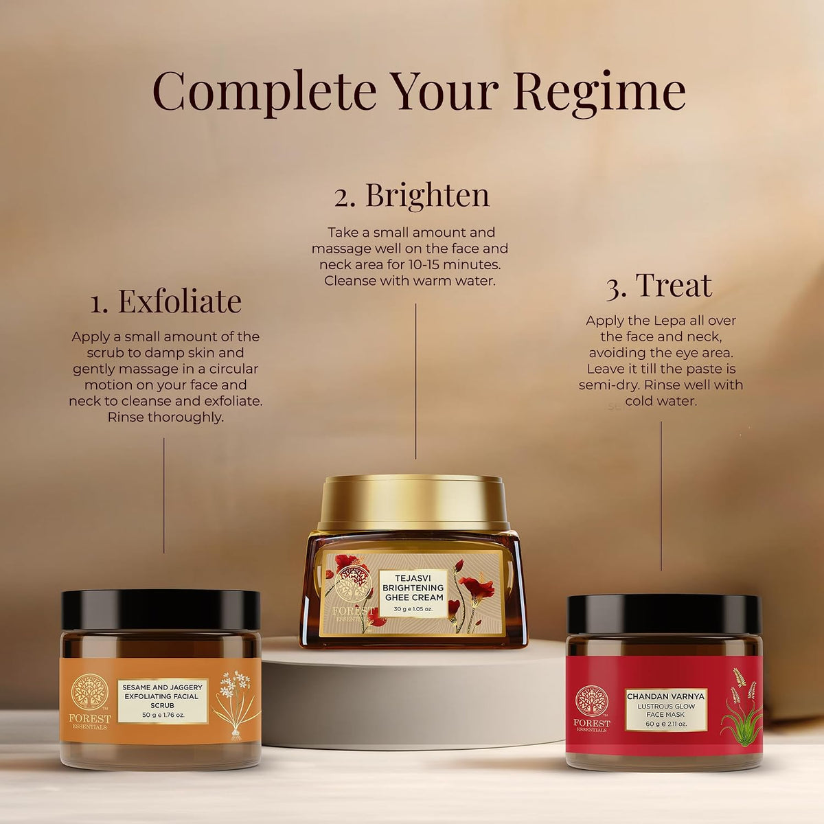 Forest Essentials Nourishing Facial Scrub Black Sesame & Jaggery | Ayurvedic Gentle Daily Face Exfoliator | Deeply Moisturising Face Scrub for Normal to Dry Skin