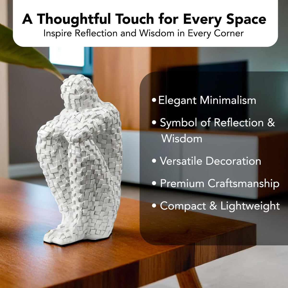 Nostrae Brick Man Show Pieces for Home Decor Living Room Decorative Items | Abstract Modern Showpieces Gift Item for Decoration | Tv Unit Showcase Shelf Office Interior Statue Figurines