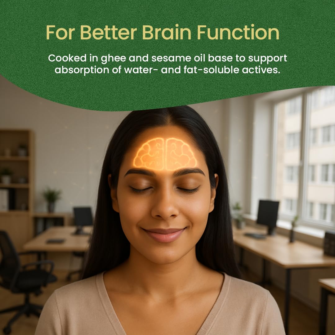 KERALA ayurveda Brahmi Pearls with Ghee & Shankpushpi for Memory 40 Caps