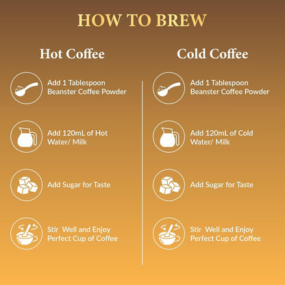 The Beanster Company Instant Caramel Coffee, Flavoured Coffee, 50g