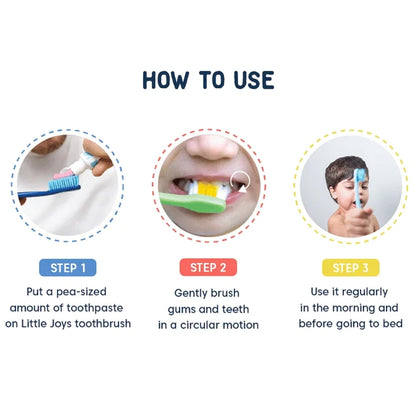 Little Joys Strawberry Flavour Toothpaste For Kids (2-5 Yrs) | Removes Germs & Bacteria | Strengthens Gums & Whitens Teeth | 60 gm