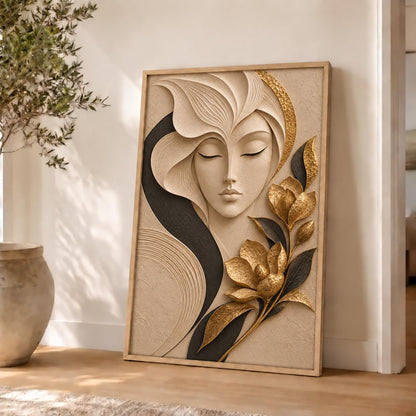 Botanical Woman Face Art -2