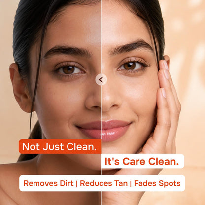 Swiss Beauty Care Juicy Glow Face Wash | Papaya + Alpha Arbutin | Removes Dirt & Grime | Fades Tan & Spots | Nourishes & Hydrates - 100g